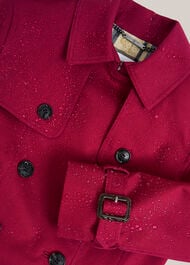 Skylar Shower Resistant Trench Coat, Beetroot Pink, hi-res