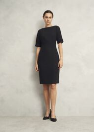Rae Sleeved Dress, Black, hi-res