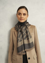 Mora Scarf, Black Camel, hi-res