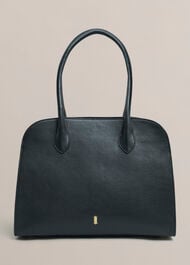 Alexis Leather Shoulder Bag, Black, hi-res