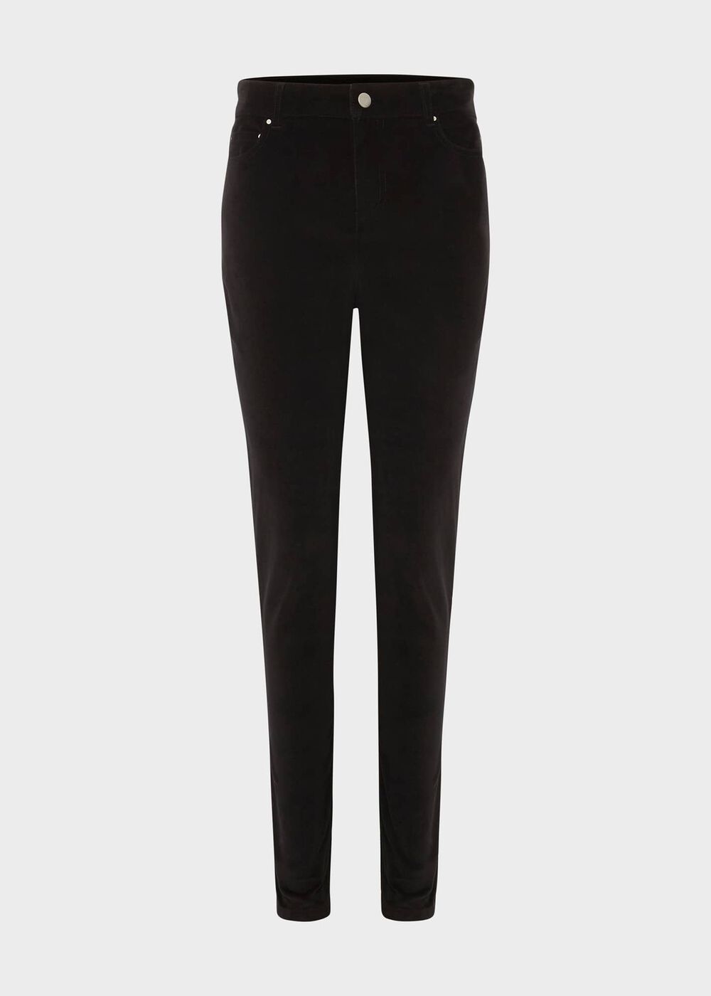 Gia Velvet Skinny Jeans, Black, hi-res