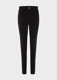 Gia Velvet Skinny Jeans, Black, hi-res
