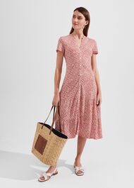 Jacinta Dress, Apricot Ivory, hi-res