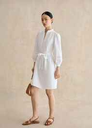 Sabel Cotton Dress, White, hi-res