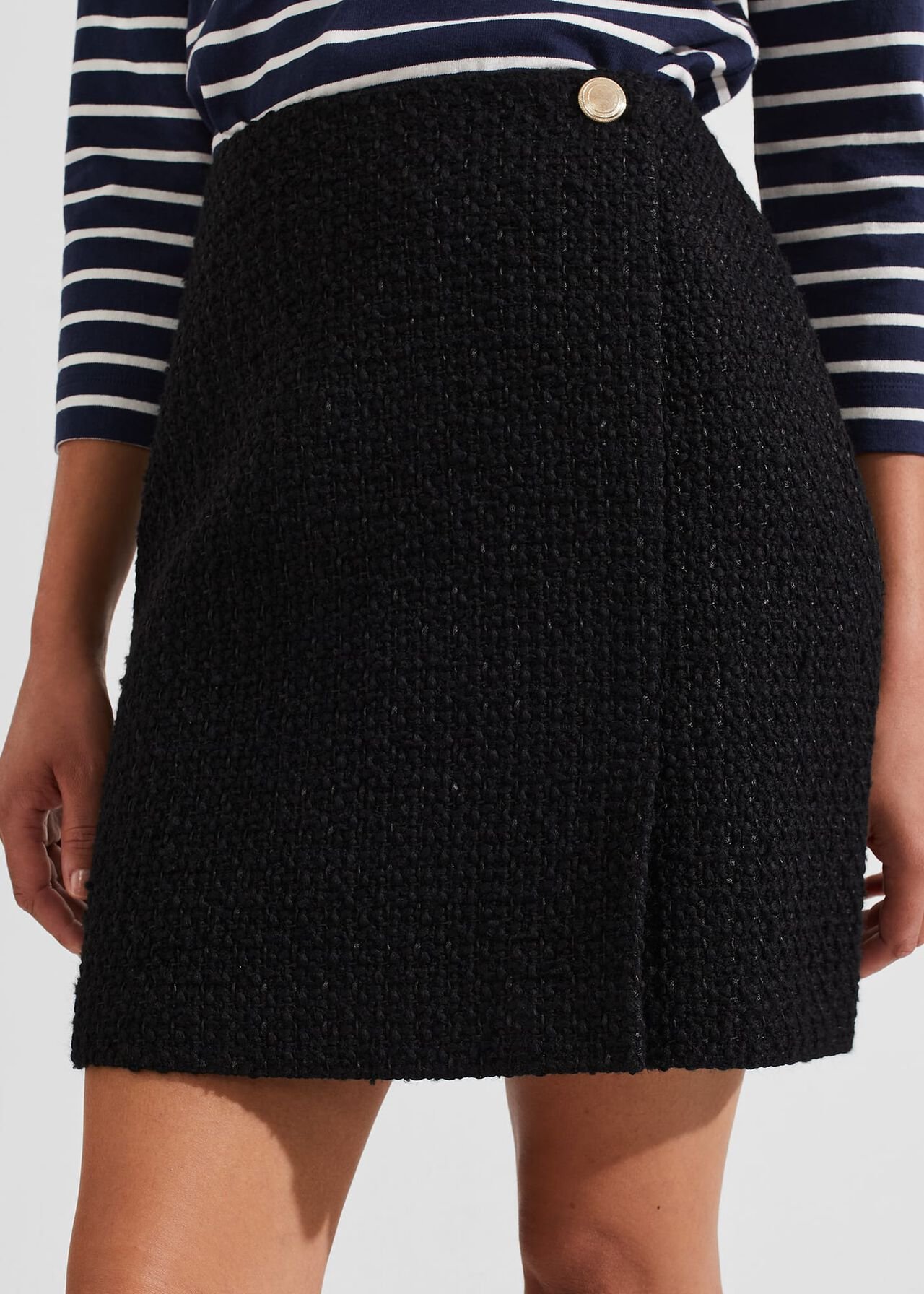 Emmy Skirt With Wool, Black, hi-res