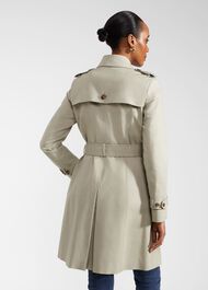Saskia Shower Resistant Trench Coat, Sage Green, hi-res