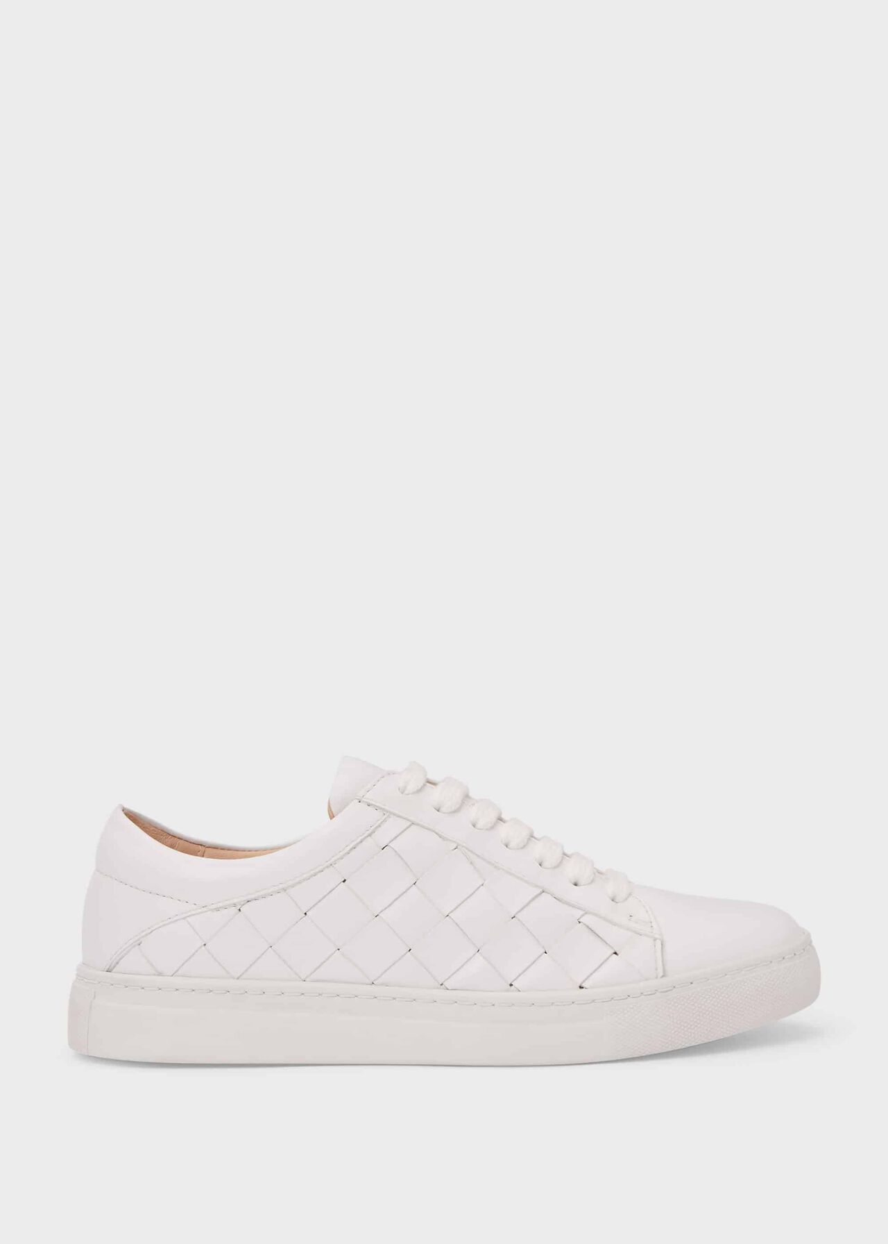 Yasmin Leather Trainers , White, hi-res