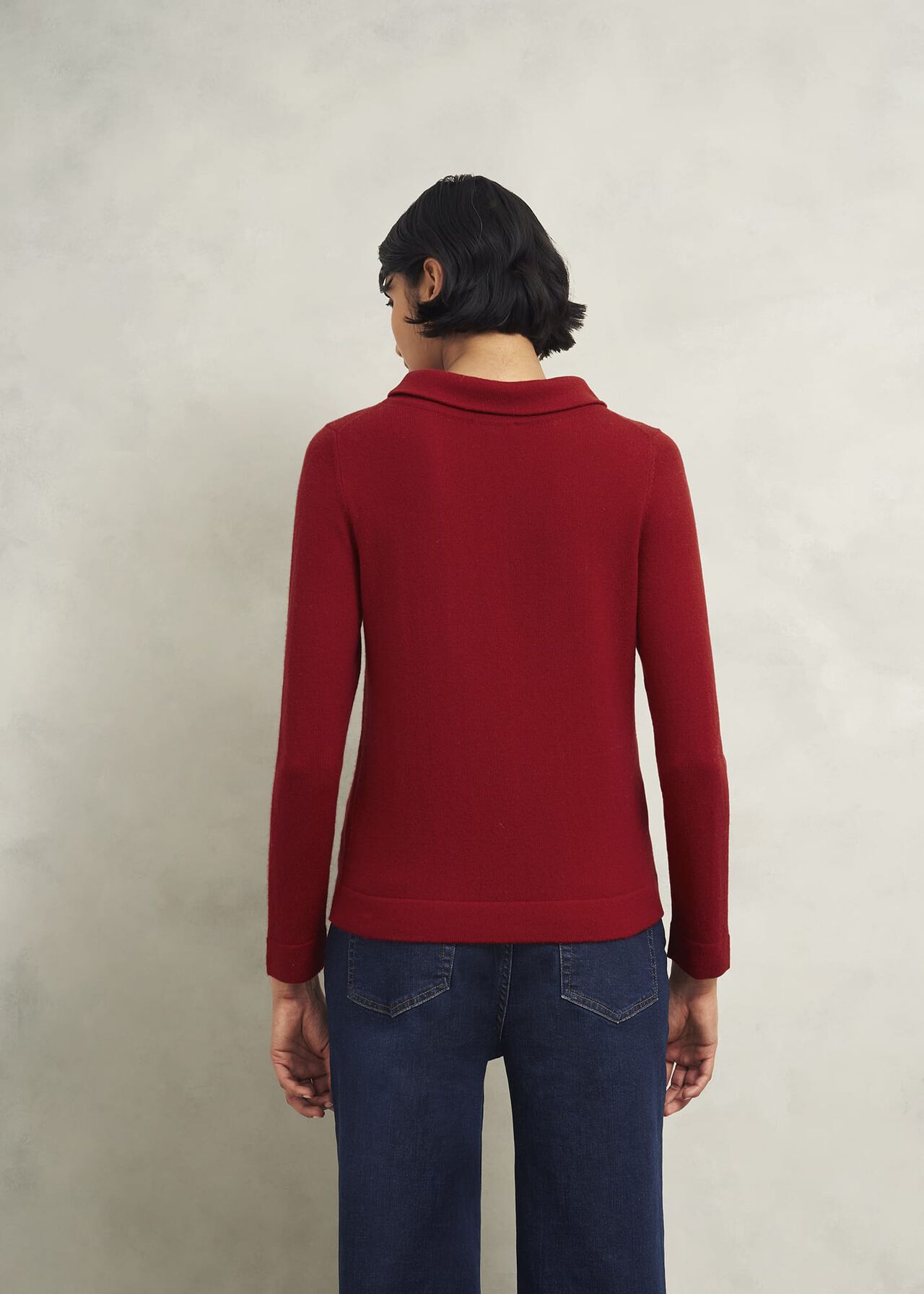 Audrey Wool Cashmere Jumper, Pomegranate, hi-res