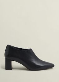 Leona Leather Shoeboots, Black, hi-res