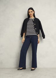 Holland Stripe T-Shirt, Black Ivory, hi-res