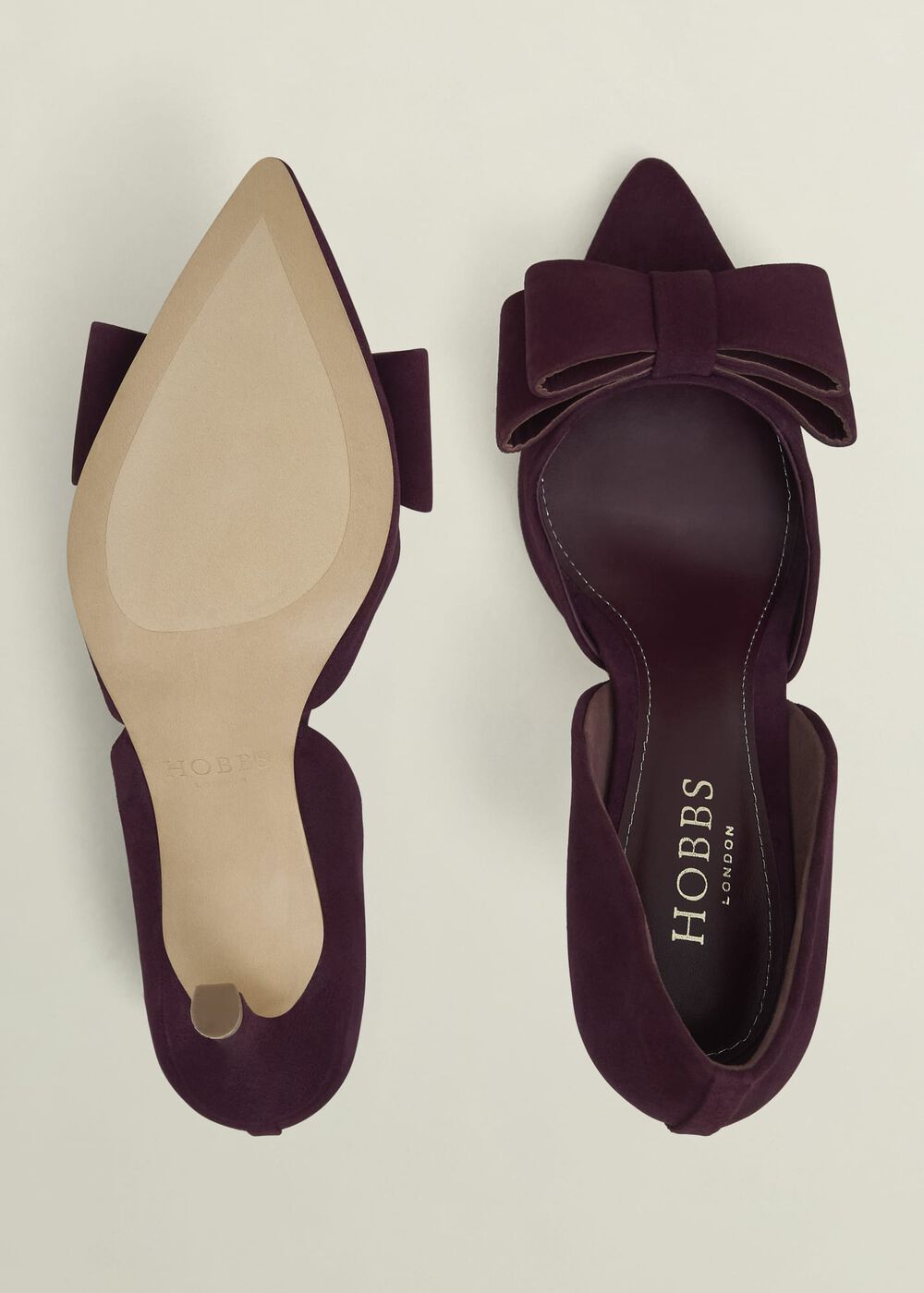 Elva Suede Bow Courts, Onyx Red, hi-res