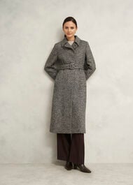 Petite Wendy Wool Blend Coat, Black Ivory, hi-res