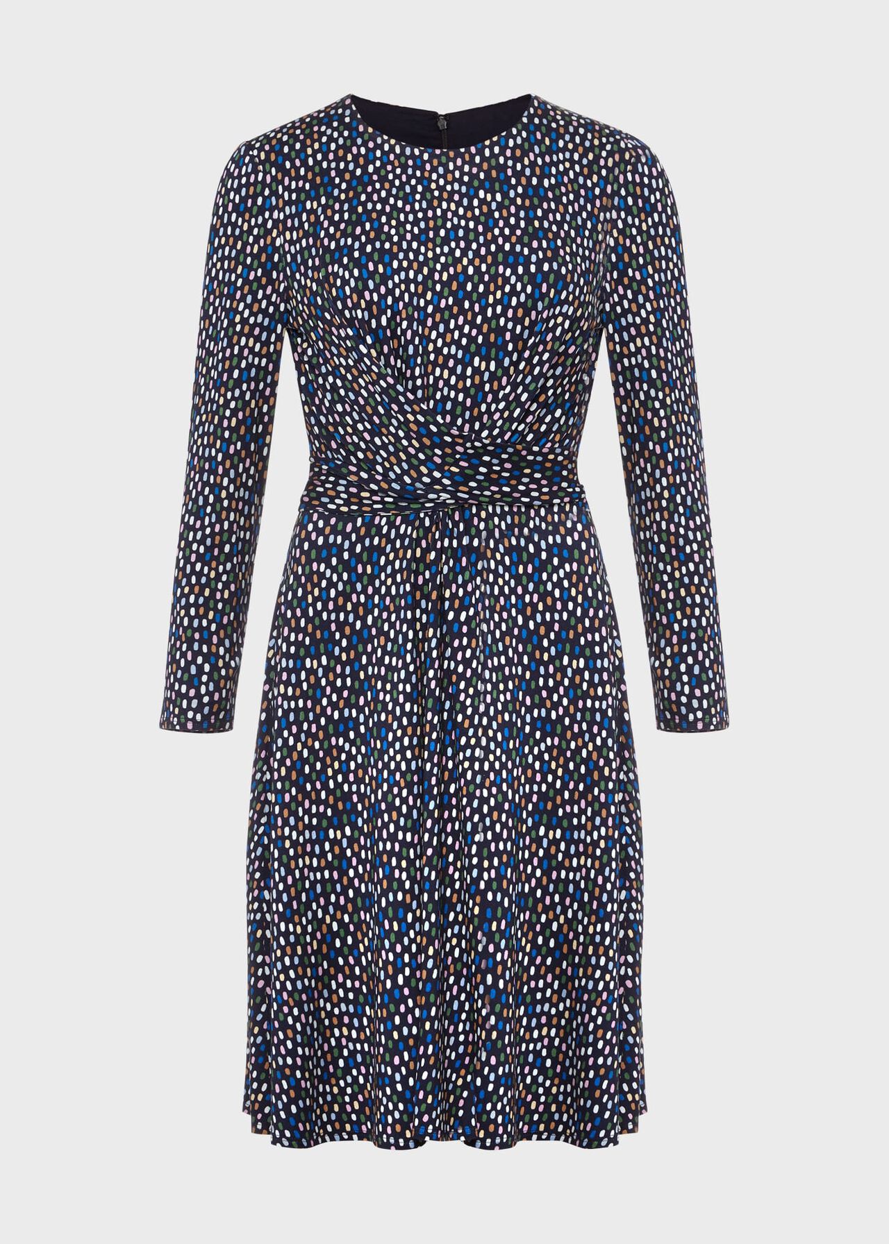 Mary Jersey Dress, Navy Multi, hi-res