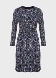 Mary Jersey Dress, Navy Multi, hi-res