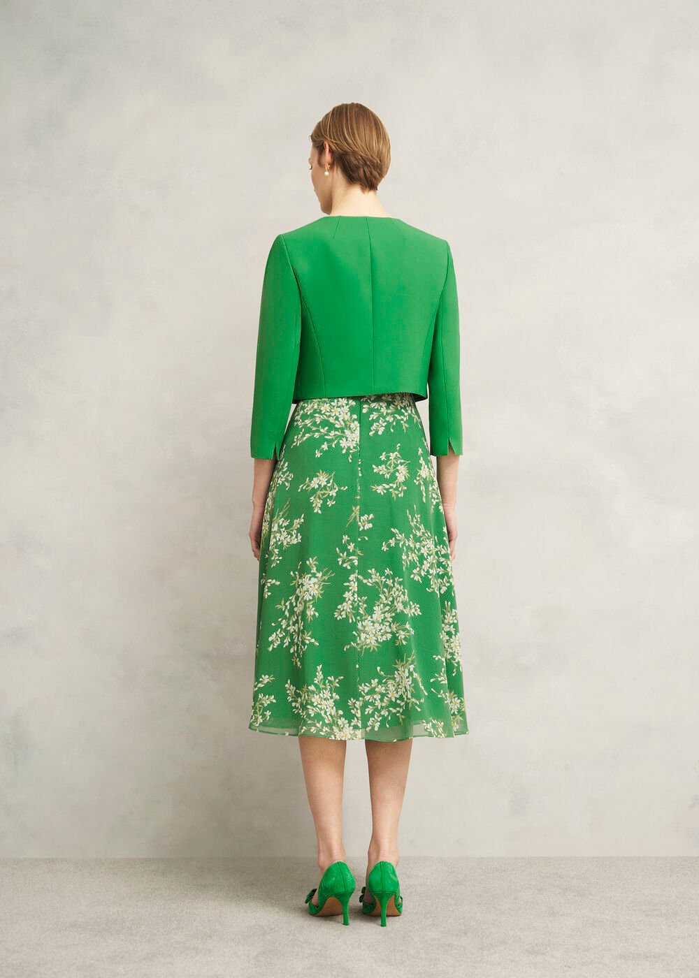Elize Crepe Jacket, Cilantro Green, hi-res