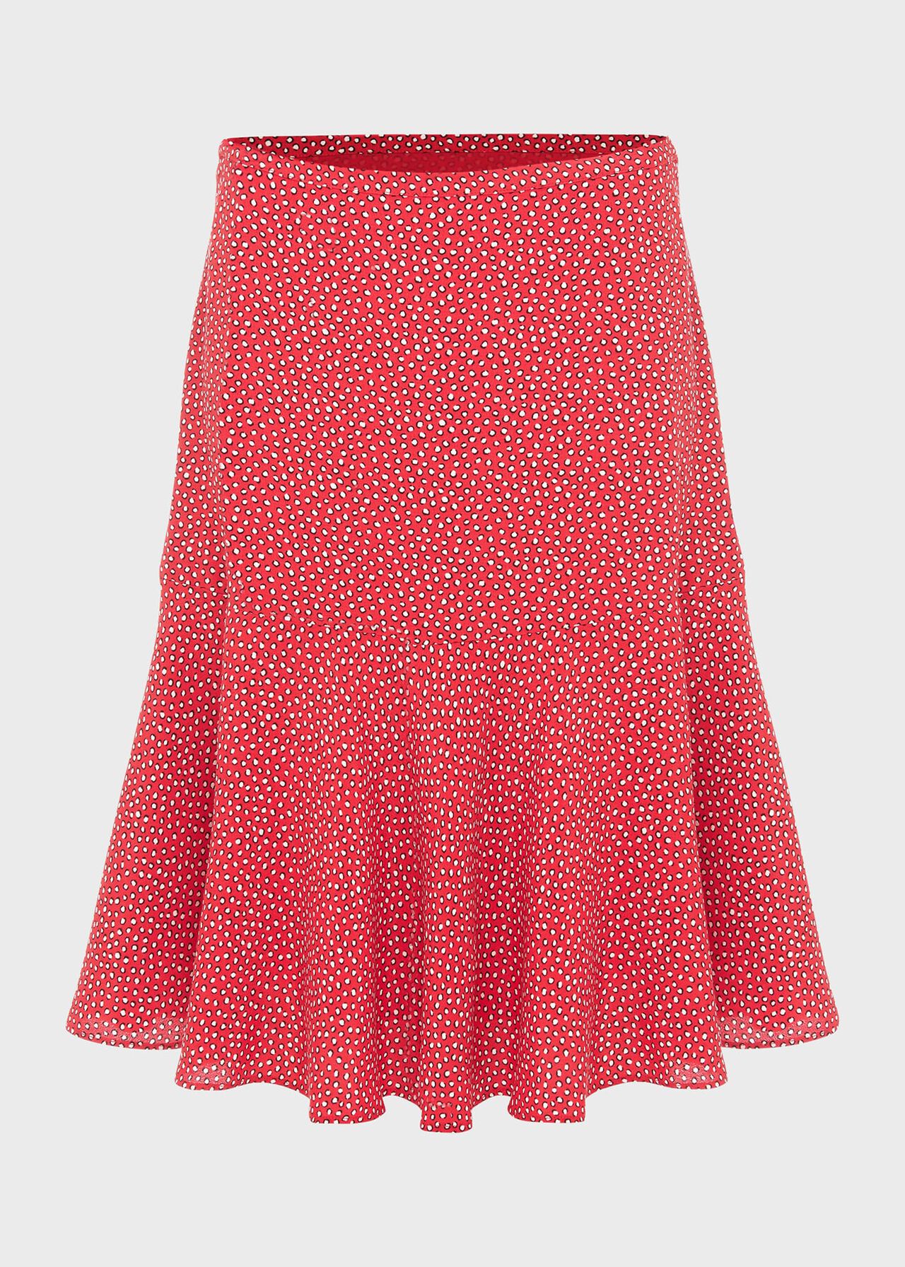 Catalina Printed Skirt, Raspberry Ivory, hi-res