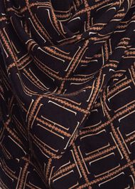 Mischa Roll Neck Top, Navy Multi, hi-res