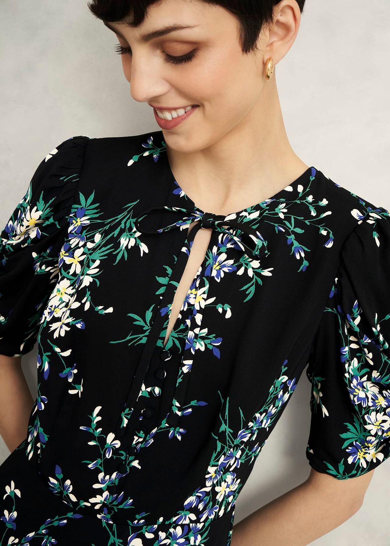 Blenheim Tea Dress, Black Multi, hi-res