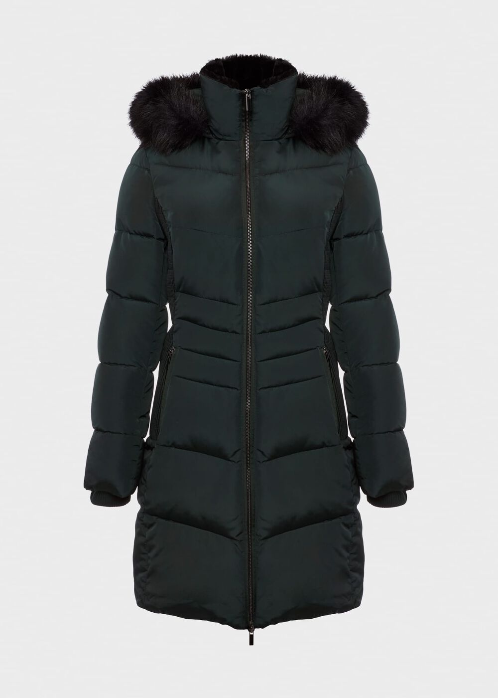 Tali Puffer With Hood, Dark Ivy Green, hi-res