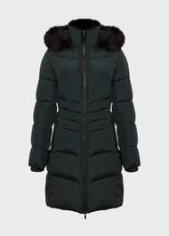 Tali Puffer With Hood, Dark Ivy Green, hi-res
