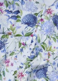 Caversham Floral Silk Dress, Blue Multi, hi-res