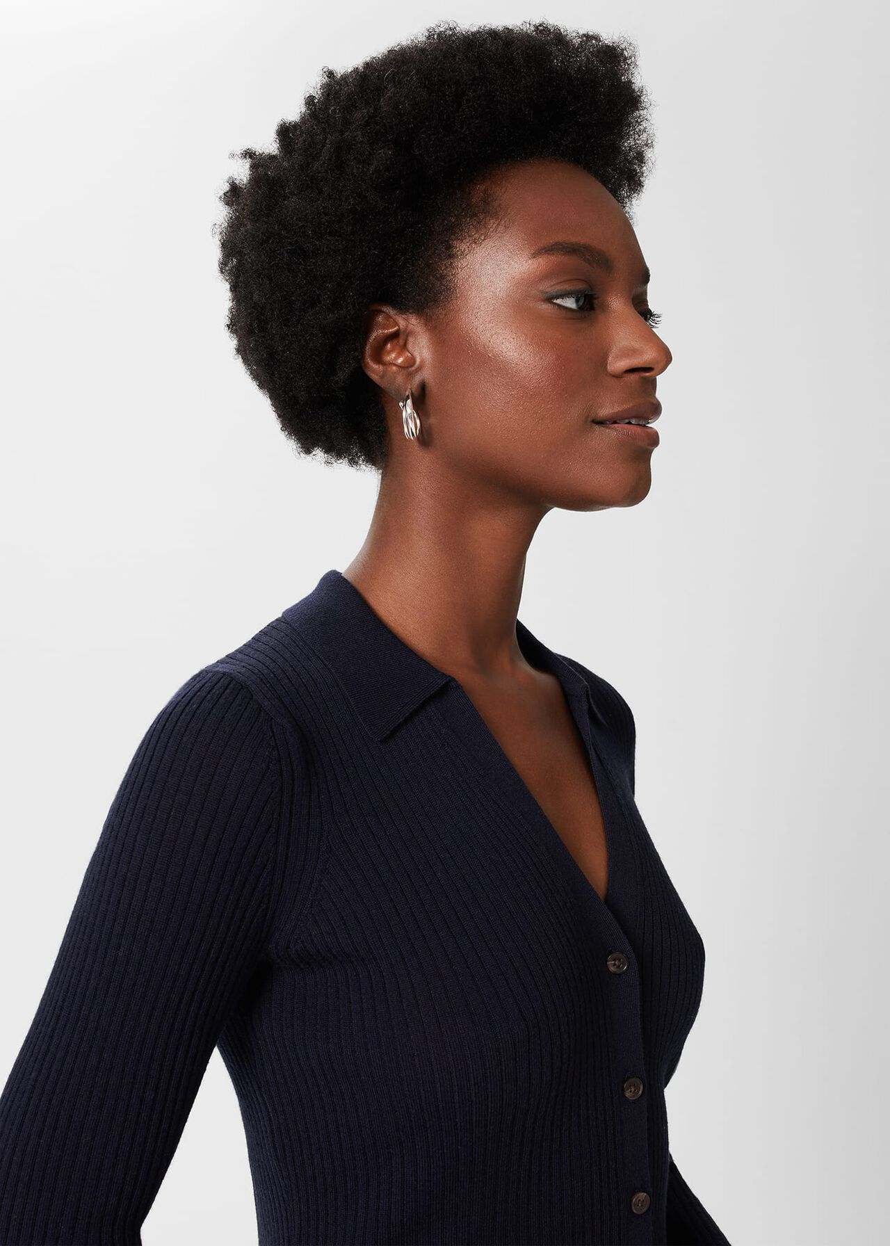 Peyton Merino Wool Jumper, Hobbs Navy, hi-res