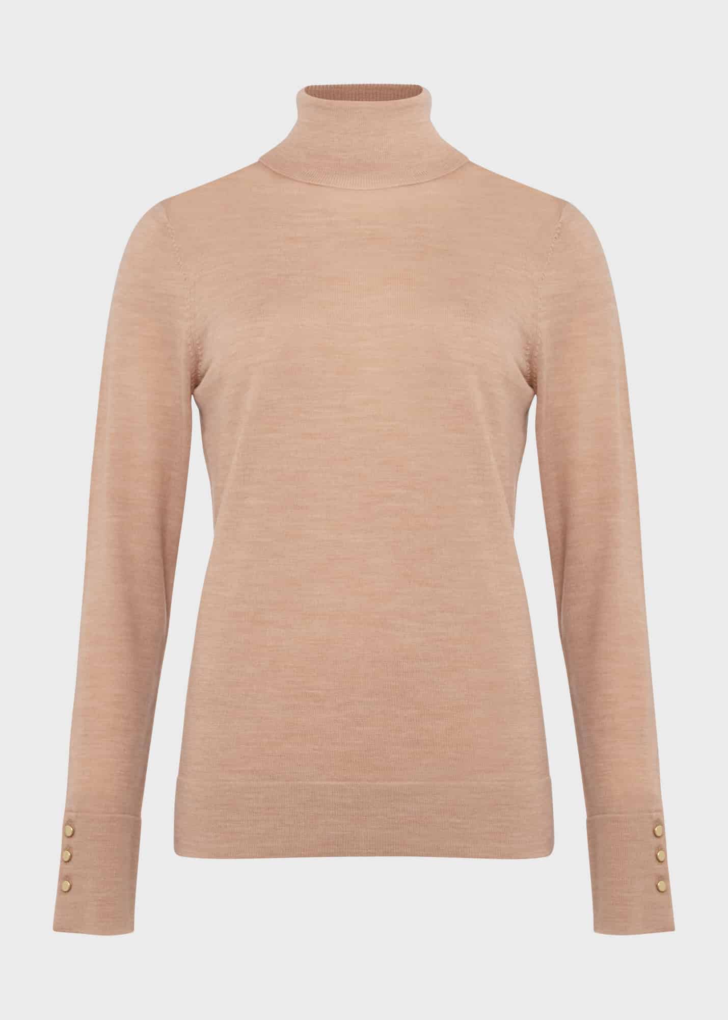 Lara Merino Wool Roll Neck Jumper