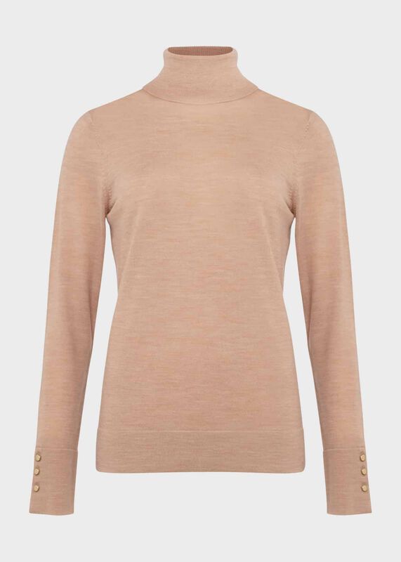 Lara Merino Wool Roll Neck Jumper