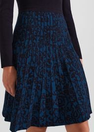 Gill Knitted Dress, Hobbs Navy Blue, hi-res