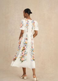 Wisley Silk Dress, Ivory Multi, hi-res