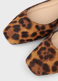 Jemma Animal Print Ballerinas , Leopard, hi-res