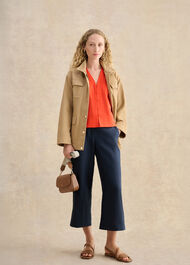 Aurelia Linen Top, Tomato Red, hi-res