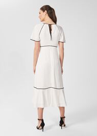Lucilla Midi Dress, Ivory Black, hi-res