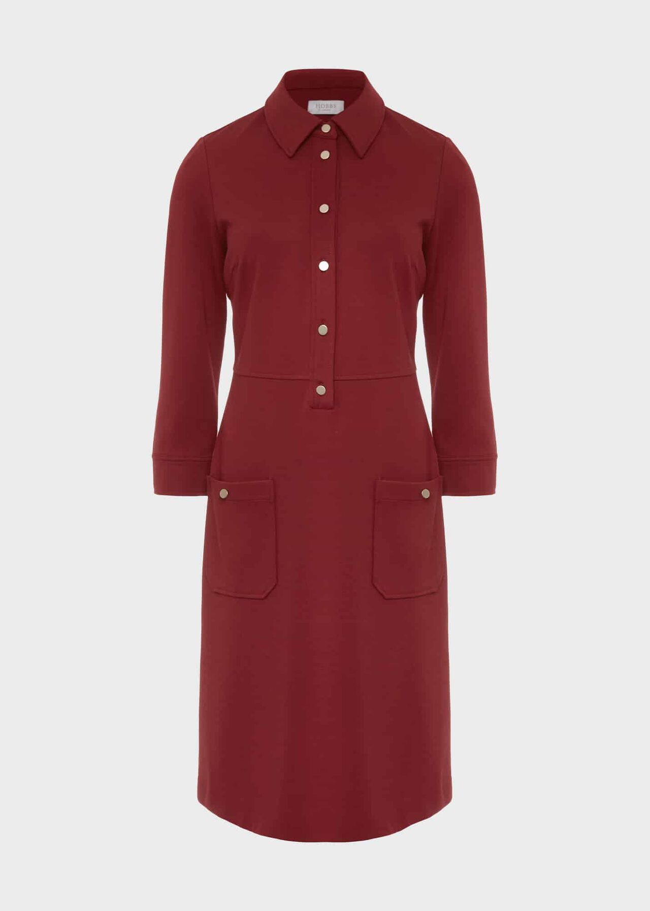 Phillipa Ponte Shift Dress, Vermillion Red, hi-res