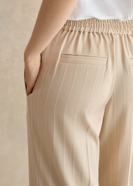 Hadley Linen Pinstripe Trousers, Neutral Ivory, hi-res