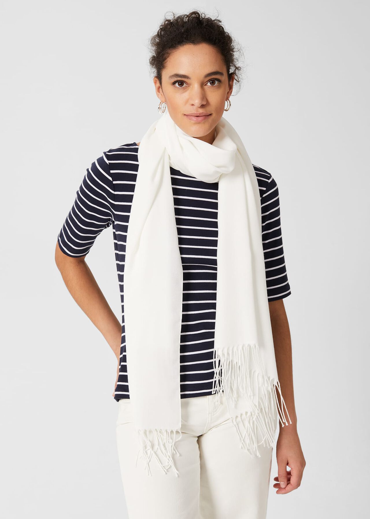 Matilda Scarf, Ivory, hi-res