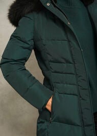 Petite Jaymie Puffer Coat, Ponderosa Green, hi-res