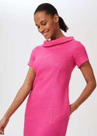 Petra Linen Dress, Pink, hi-res