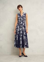 Quin Embroidered Dress, Midnight Ivory, hi-res