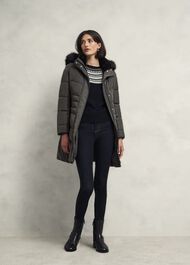Petite Jaymie Puffer, Charcoal, hi-res