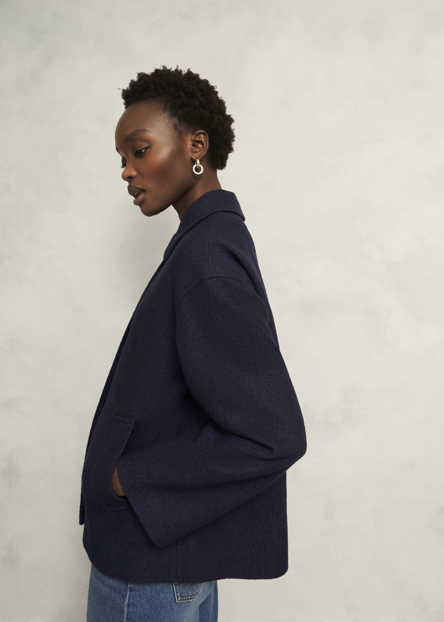 【海外限定】Hobbsウールコート☆Payton Wool Blend Coat, Navy Payton Coat With Wool | Hobbs US |