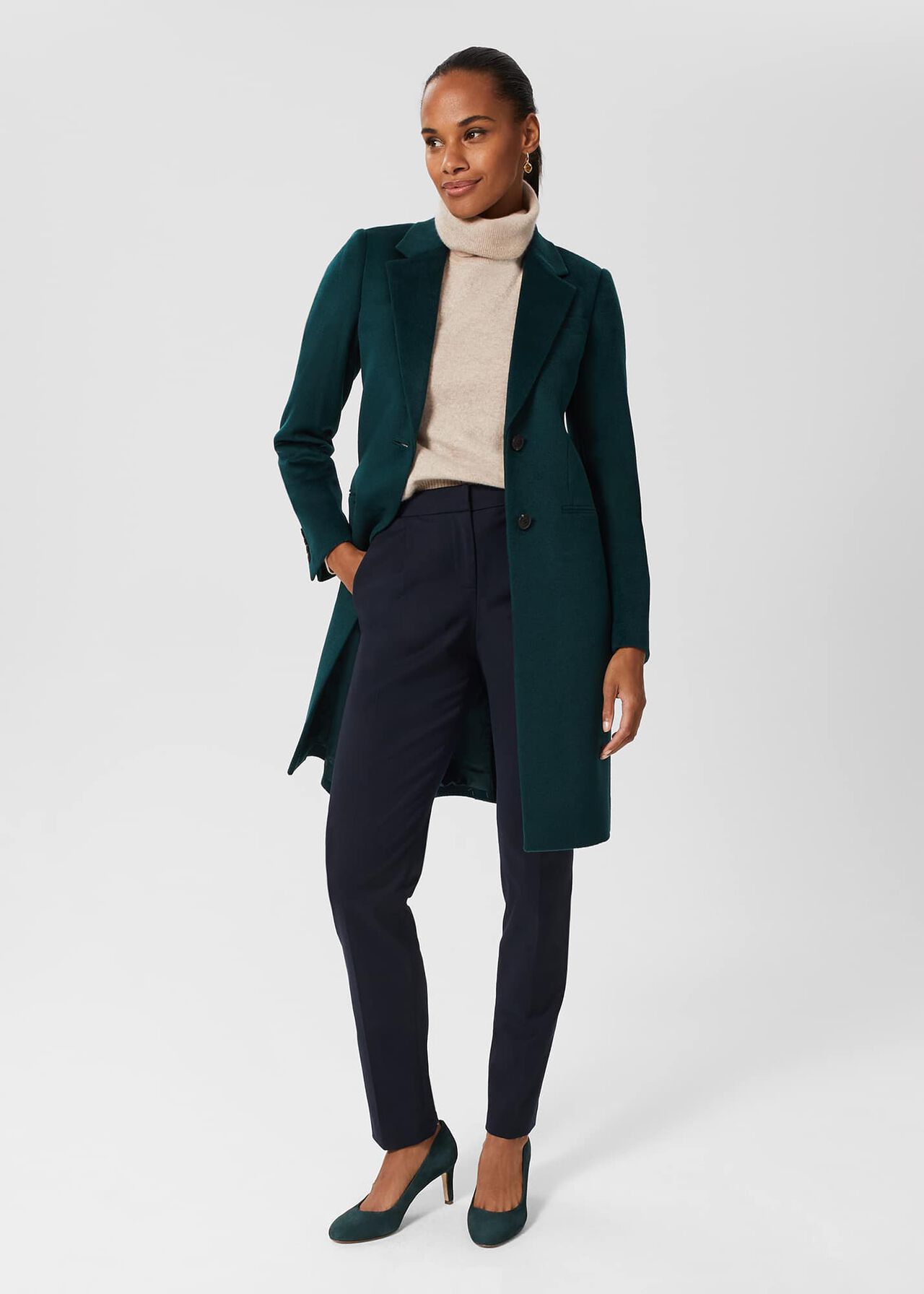 Tilda Coat, Dark Green, hi-res