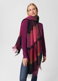 Elsa Scarf, Navy, hi-res