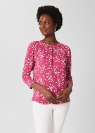 Julia Printed Top, Floral, hi-res