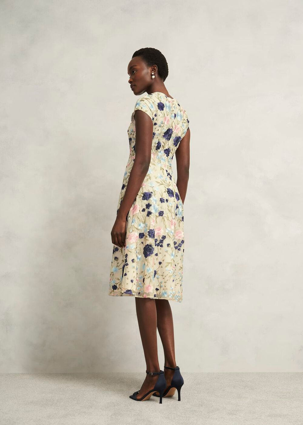 Tia Embroidered Dress, Cream Multi, hi-res