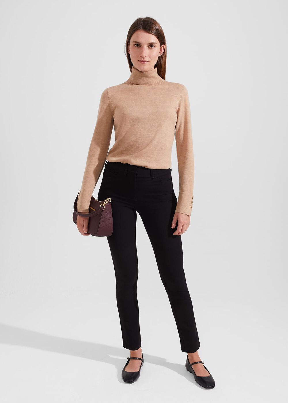 Short Amanda Skinny Jeans, Black, hi-res