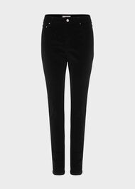 Gia Velvet Skinny Jeans, Black, hi-res