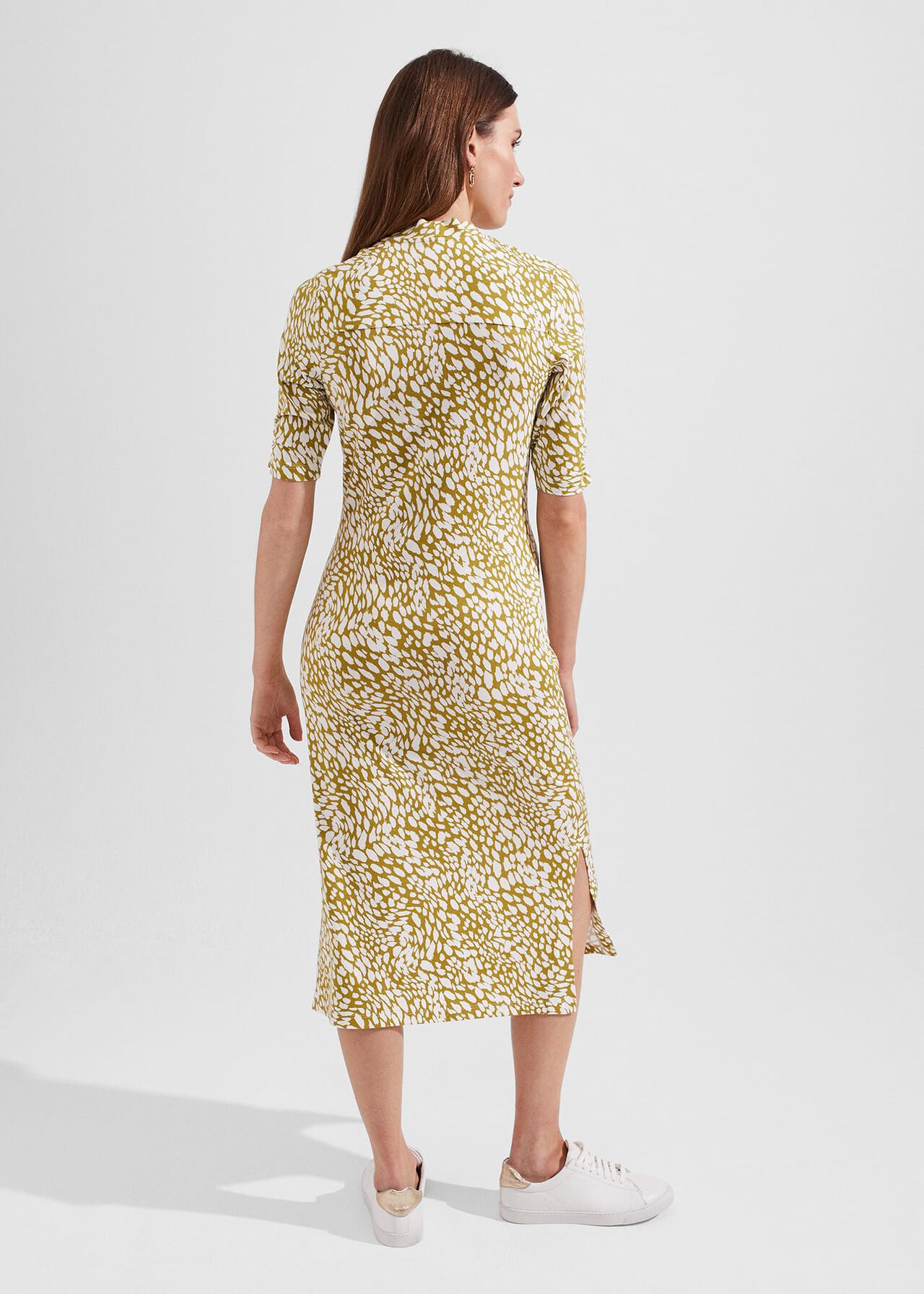 Petite Hatty Dress, Mid Olive Ivory, hi-res