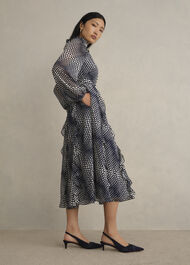 Miriam Dress, Midnight Cream, hi-res