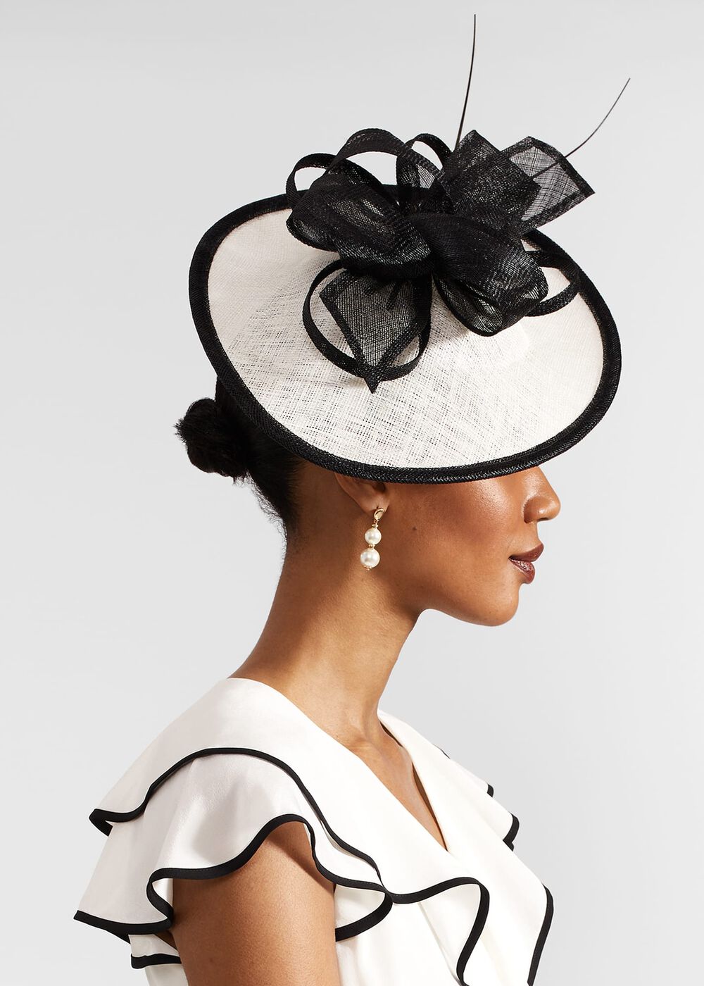 Chloe Fascinator, Buttercream, hi-res